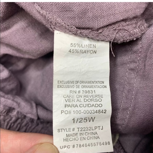 JOLT Linen Blend Casual Pants Size 1 / 25" Waist - Picture 6 of 7